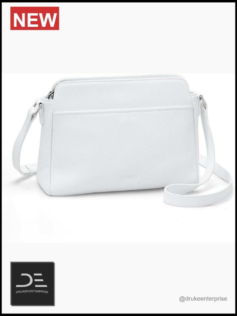 Genuine Leather Anti-theft Crossbody Bag with RFID Card Slots
